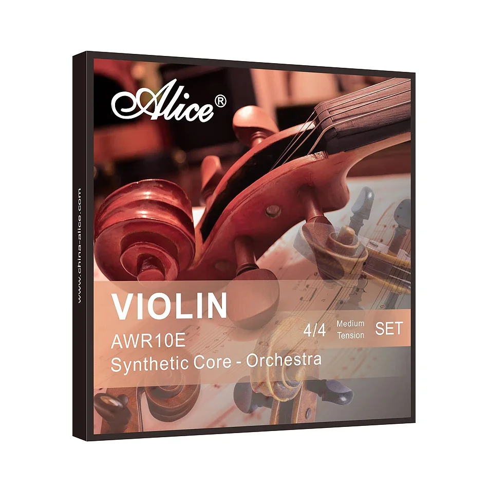 Alice Violinsaiten AWR10E Orchestra, Multifilament-Synthetikkern, Al-Mg und reine Silberwicklung, mittlere Spannung Image