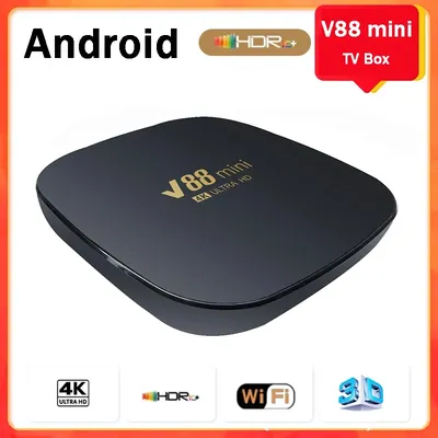 V88 Mini TV Box HD 4K Ultra HDR10+ TV Smart TV Box Android Allwinner H3 Quad Core 4G WIFI Set Top Box Media Player TV Box