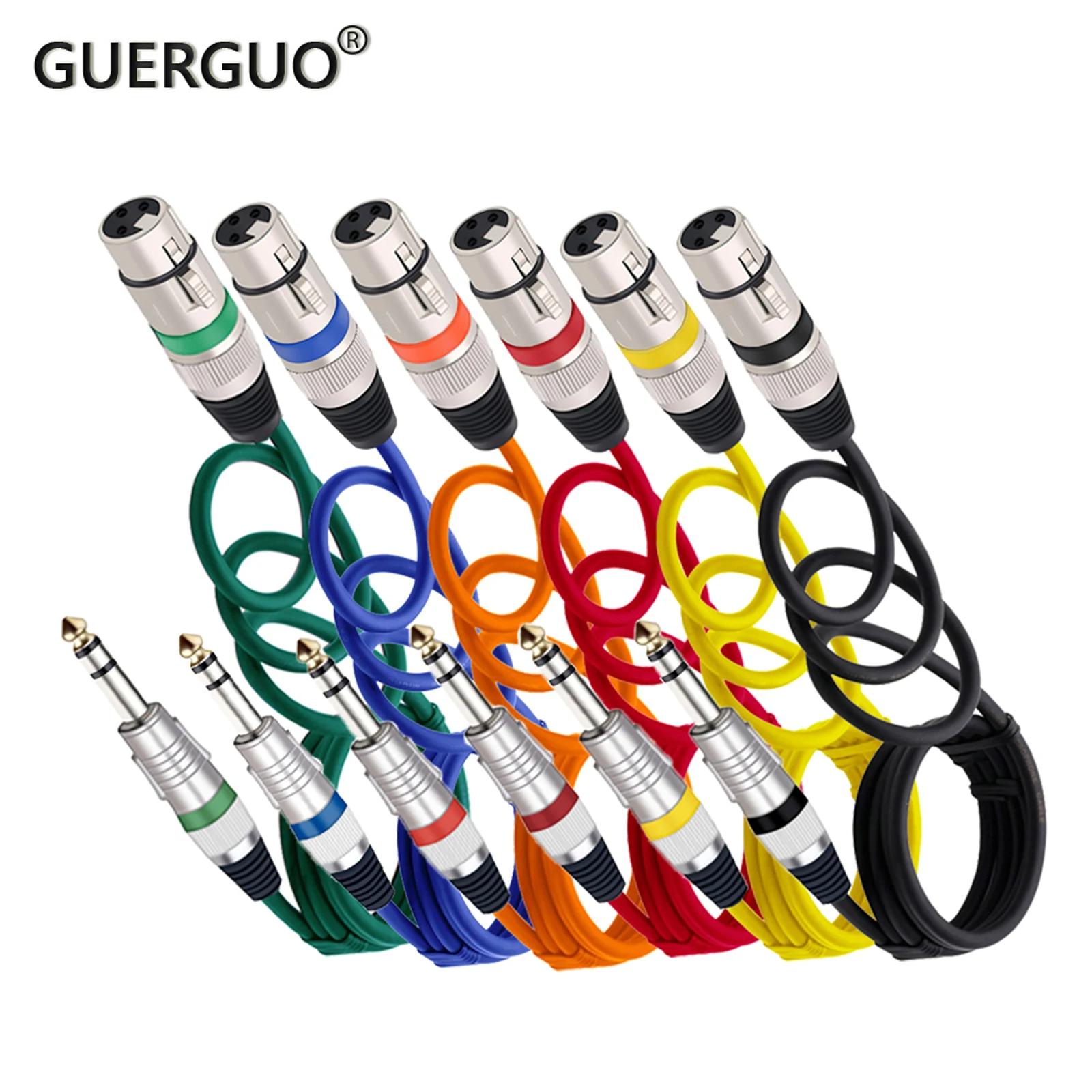 1PC Mikrofonkabel XLR 3-Pin auf Jack 6,5mm Mic Lead Aux Cord TRS 6,35mm/6,5mm Stecker auf XLR Buchse Kabel für AMP Pro Audio Image