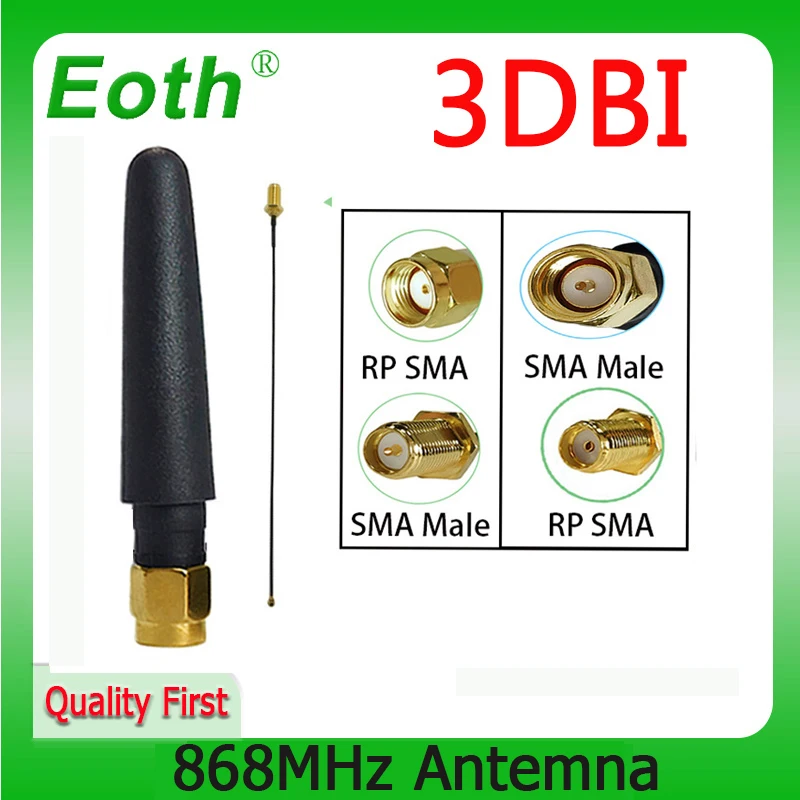 eoth 868 MHz Antenne 915 MHz für Lora Lorawan GSM 3bdi SMA Stecker Antena 868 915 MHz Antenne 21 cm RP-SMA Pigtail Kabel Image