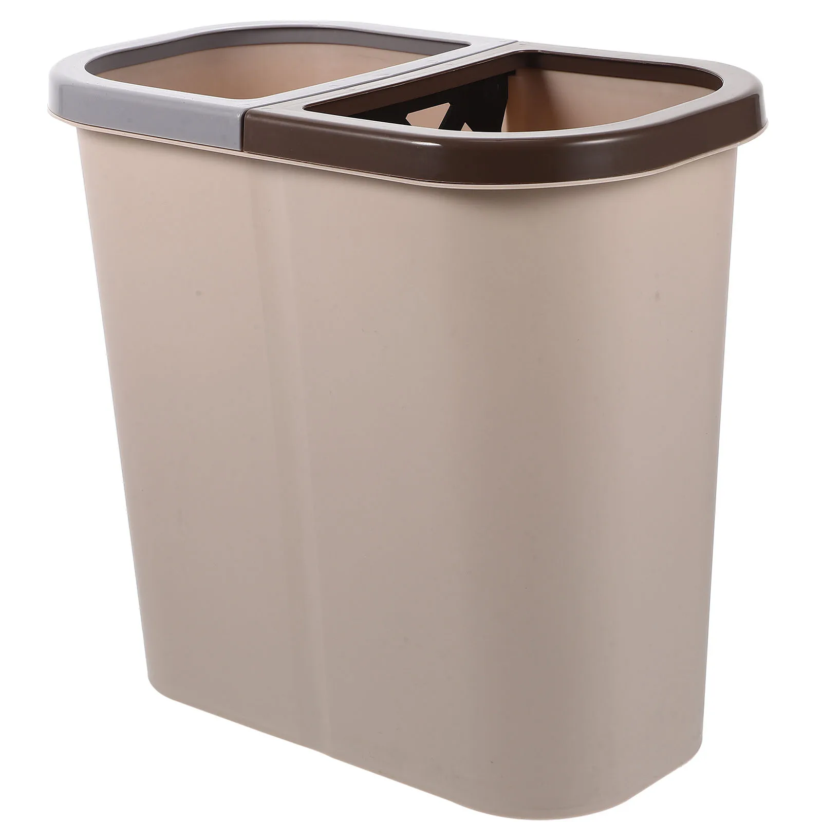 1Pc Trocken Nass Abfall Bin Doppel Fach Mülleimer Haushalt Staub Bin Küche Müll Box Kunststoff Abfall Bins Home Office dual