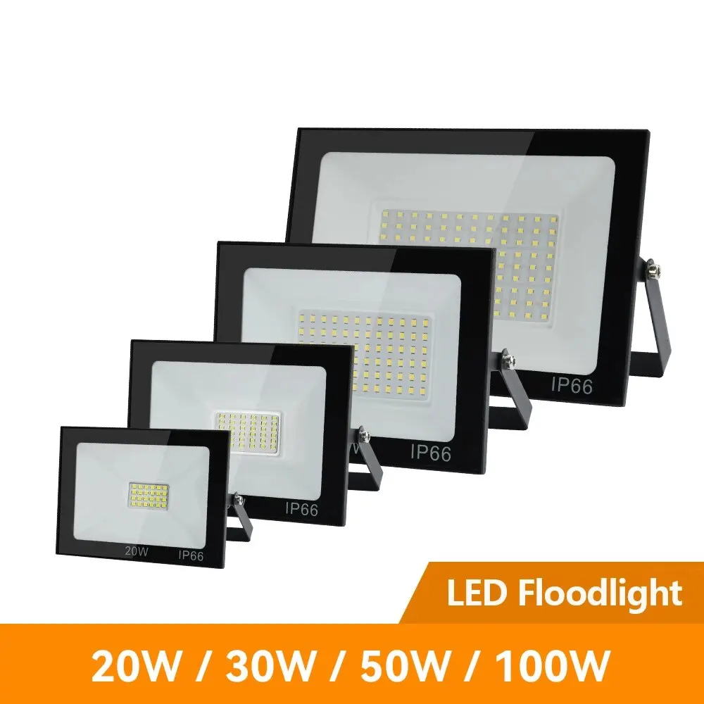 LED Flutlicht Strahler AC220V 100W 50W IP66 Wasserdichte LED Schwarz Shell Garten Straße Tor Wand Flutlichter