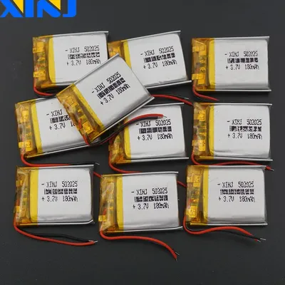 XINJ 10 stücke 3,7 V 180 mAh Lithium-Polymer Li Batterie Zelle 502025 Li-Ion Für Mp3 Kopfhörer Bluetooth Lautsprecher Smart uhr DIY DVR