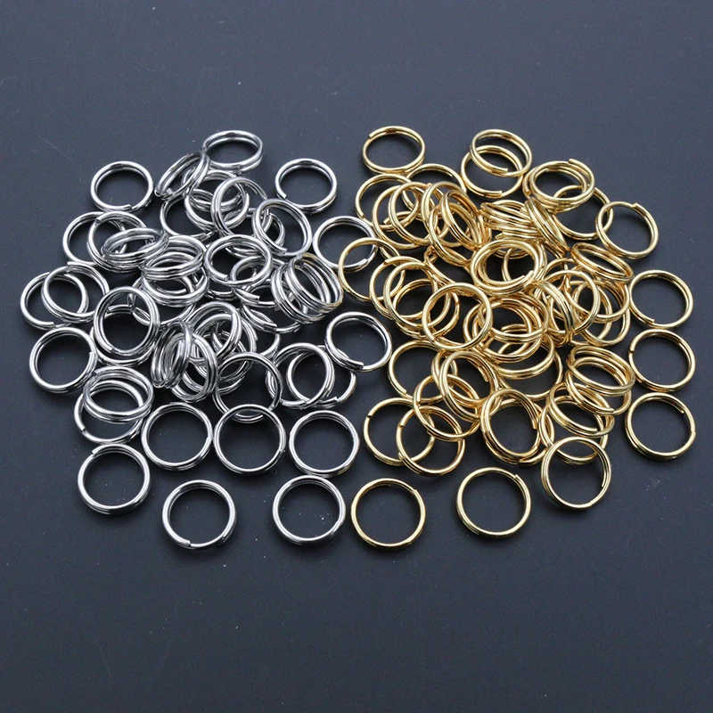 50/100 teile/los 4-12mm Edelstahl offene Doppels prung ringe für Schlüssel Split-Anschlüsse DIY Handwerk Schmuck herstellung Image