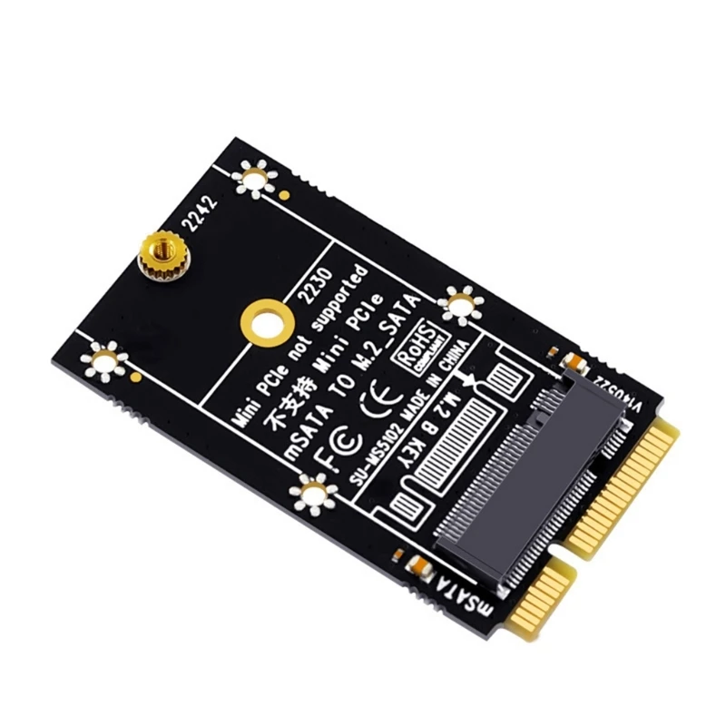 Msata to m.2 sata adapter konverter karte ssd festplatten erweiterungs karte 2230/2242 für mini itx motherboards industrial pc Image
