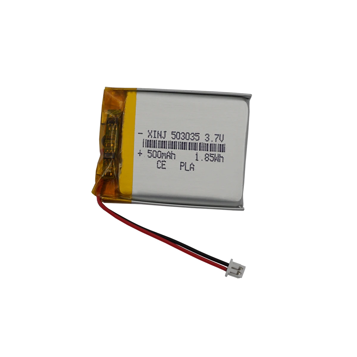 3,7 V 500mAh 1,85 Wh Polymer Li Lithium-Batterie 503035 JST 2pin 1,25mm Stecker Für GPS Baby Kamera MP3 MP4 Auto Navigation Image