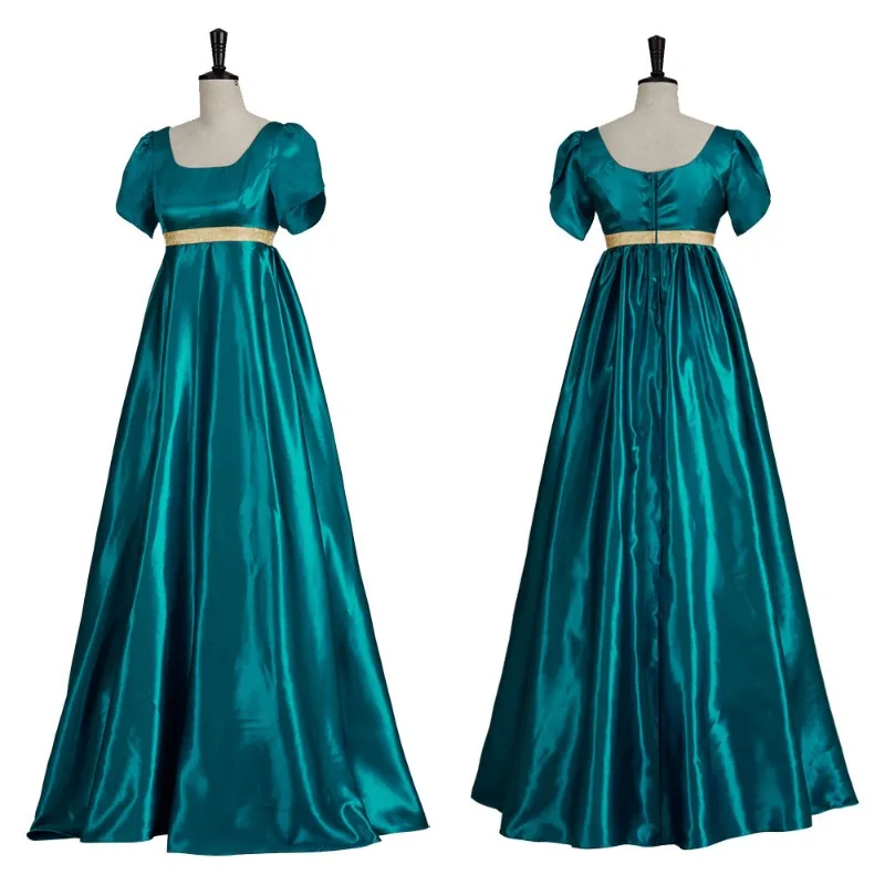 Victoria Retro-Stil, zartes und elegantes Satin-Vintage-Kostümkleid aus dem 19. Jahrhundert für Cosplay-Party