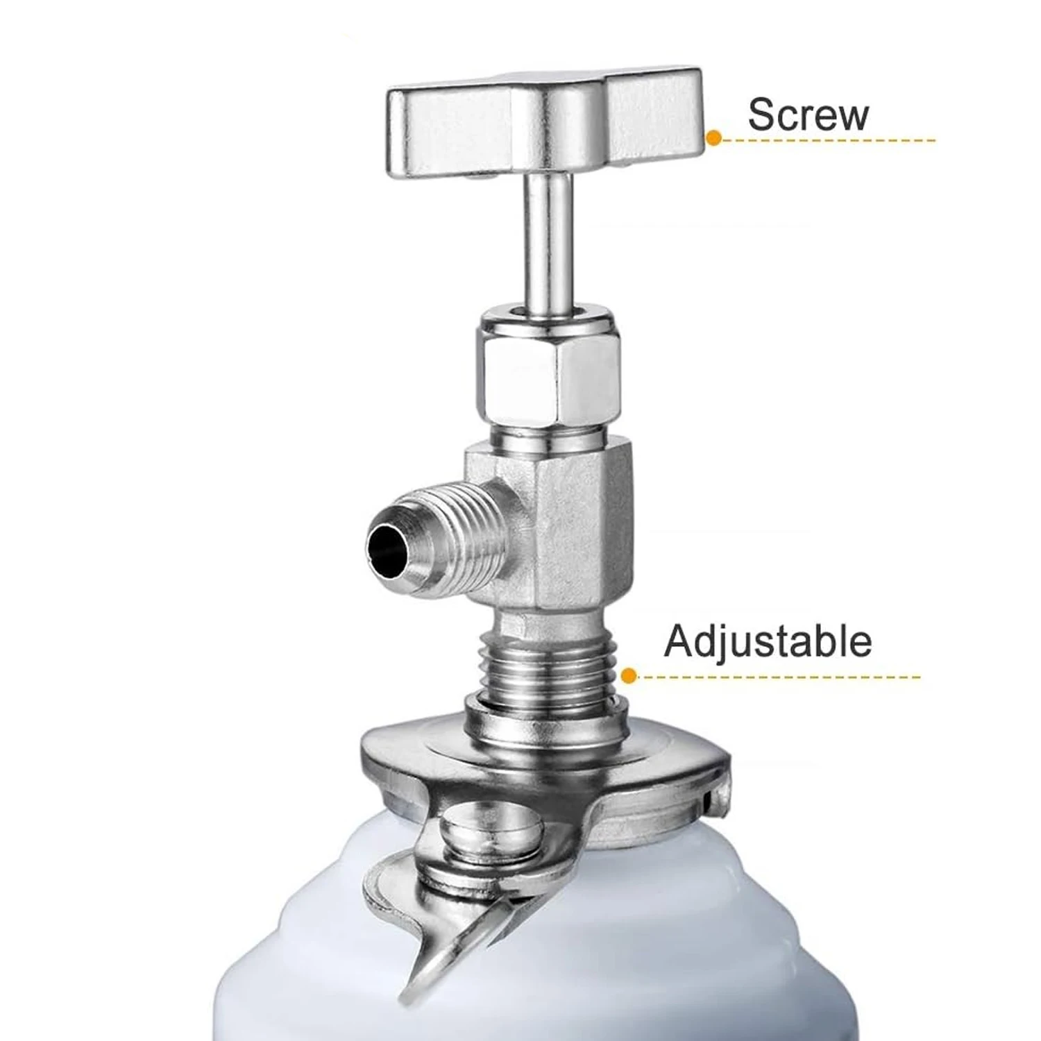 Universal Kann Spender Ventil Für R12 R134a R22 R410 Kältemittel Lade Schlauch Auto Kältemittel Abgabe Ventil Flasche Opener Image