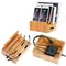 Bambushalter für Telefone, Ständer für Telefonschnüre, Ladestation, Docks, Organizer für Smartphones und Tablets, USB-Ladegerät