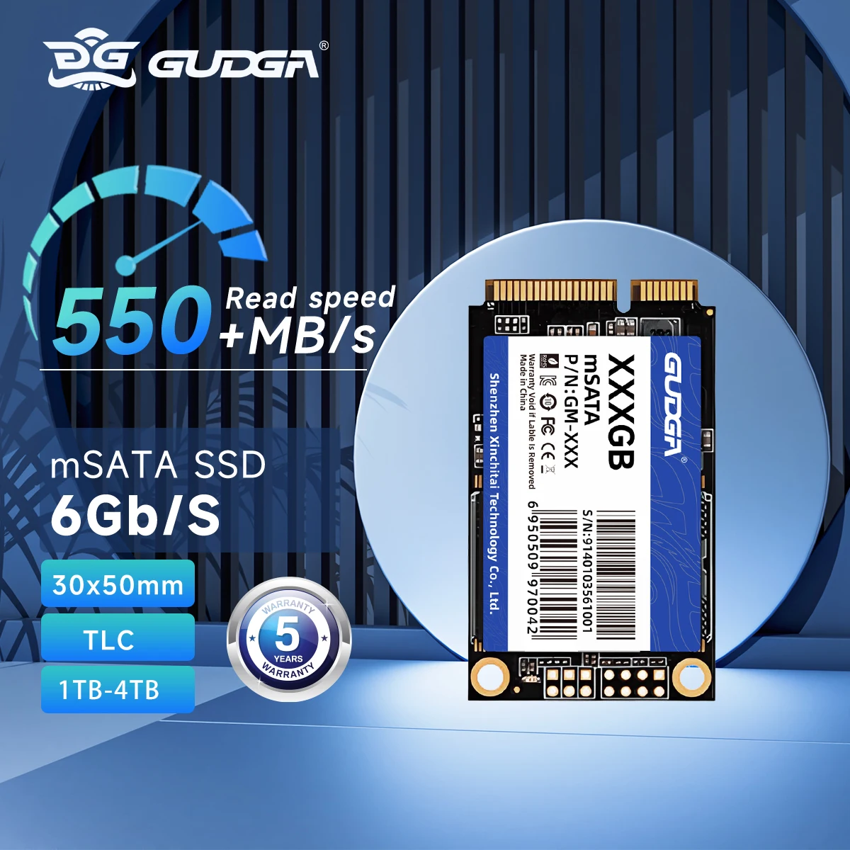 GUDGA Msata Laufwerk 4 TB 2 TB 1 TB Mini SSD Interne Solid State Laufwerke Festplatte 3D NAND Hohe Leistung Für Laptop Computer Image