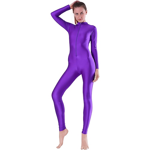Zentai-Anzüge Cosplay Kostüm Ganzkörperanzug Ninja Karnevalskostüm Ganzkörperanzug Königstag Damen Trikots Sexy Kostüm Einfarbig Elasthan Lycra Kostüm für Halloween Karneval Maskerade Erwachsene