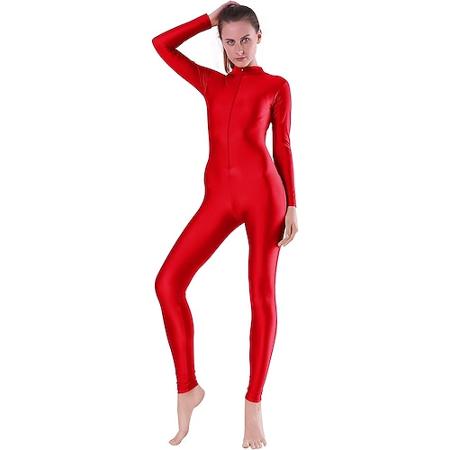 Zentai-Anzüge Cosplay Kostüm Ganzkörperanzug Ninja Karnevalskostüm Ganzkörperanzug Königstag Damen Trikots Sexy Kostüm Einfarbig Elasthan Lycra Kostüm für Halloween Karneval Maskerade Erwachsene Image