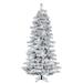 Vickerman 771914 - 12' x 74" Flocked Slim Alaskan 1450 Light Warm White Artificial Christmas Tree Christmas Tree (A246293LED)