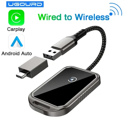 2 in 1 Wired to Wireless Carplay Android Auto Mini Box Dongle Wireless Carplay Adapter For Toyota