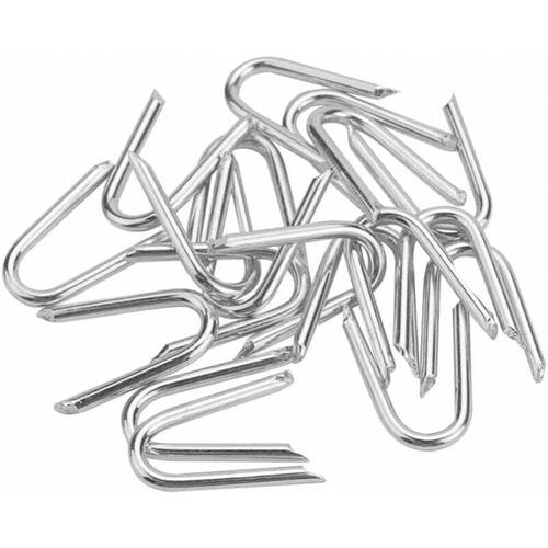25 Pièces Crampons en Acier Galvanisé Crampillons pour Cloture Crampillon Grillage 3.5x2.5cm Clou