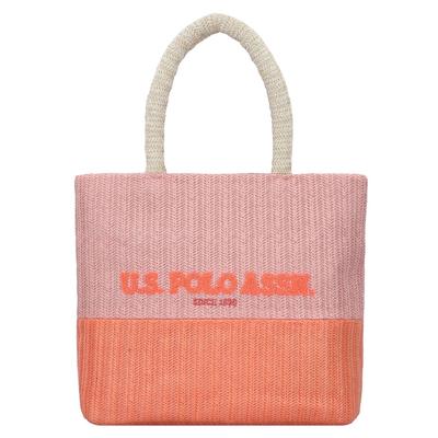 U.S. Polo Assn. Straw 04 Schultertasche 38 cm papaya-rose Silber Damen Image