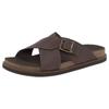 Outdoorsandale TIMBERLAND "Amalfi Vibes Cross Slide", Gr. 41,5, braun, Leder, sportlich, Schuhe