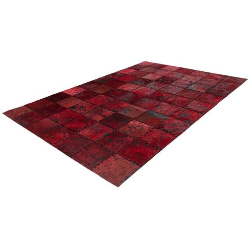 Teppich ARTE ESPINA ""Voila 100"" Teppiche Gr. B: 120cm, 5mm, L: 170cm, rot handgenähter Flachflor-Teppich im Patchwork-Design.