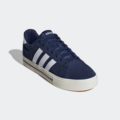 Sneaker ADIDAS SPORTSWEAR "DAILY 4.0", Gr. 40, blau (dunkelblau, cloud weiß, sanftes weiß), Synthetik, Leder, sportlich,