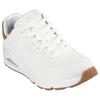 Sneaker SKECHERS "UNO-SUITED ON AIR", Herren, Gr. 40, weiß, Lederimitat, Veloursleder, sportlich, Schuhe, Freizeitschuh, Halbschuh, Schnürschuh mit modischer Keilsohle