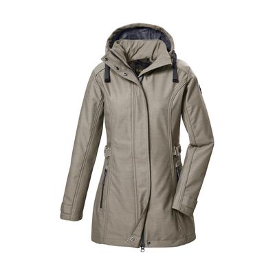 Softshellparka "GW 22 WMN SFTSHLL PRK", Damen, Gr. 42, grau, Oberstoff: Oberseite: 100% Polyester, Rückseite: 100% Polyester, Futter: 100% Polyester, G.I.G.A. DX BY KILLTEC, sportlich, Jacken, Softshell Parka, 8.000 mm wasserdicht, atmungsaktiv,... Image