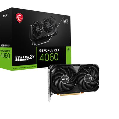 MSI Grafikkarte "GEFORCE RTX 4060 VENTUS 2X BLACK 8G OC", schwarz, Grafikkarten