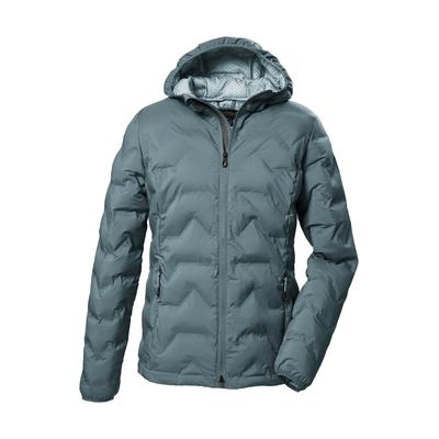 Steppjacke KILLTEC "KOW 8 WMN QLTD JCKT", Damen, Gr. 42, blau (graublau), 100% Polyester (recycelt), sportlich, Jacken Image