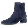 Stiefelette GABOR, Damen, Gr. 42, blau (nachtblau), Ziegenveloursleder, unifarben, elegant, Schuhe, Blockabsatz, Businesschuh, Ankleboots mit Best Fitting-Ausstattung