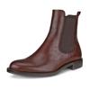 Chelseaboots ECCO "SARTORELLE 25", Damen, Gr. 38, braun (dunkelbraun), Leder, klassisch, Schuhe, Schlupfboots, Stiefelette, Basic, Blockabsatz, zum Schlupfen
