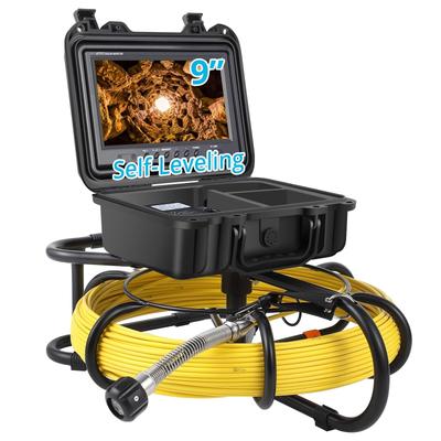 165 FT (50m), 9" Screen Pipe Inspection Camera with DVR and 16 GB SD Card