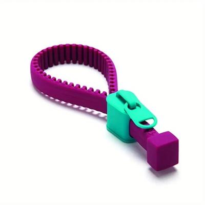 Zipper Shape Can Opener, Household Kitchen Multifunctional Durable Silicone Non-slip Lid Opener