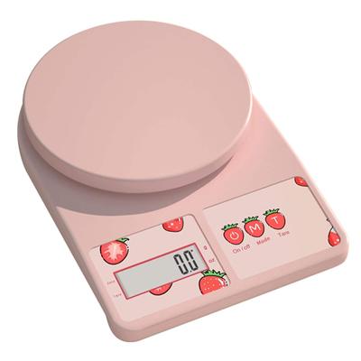 Pink Kitchen Scale - Digital Food Scale with LCD Display USB Charging Weight in Grams and Ounces