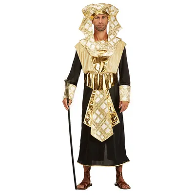 Pharao-Kostüm Amenophis für Herren, gold/schwarz Image