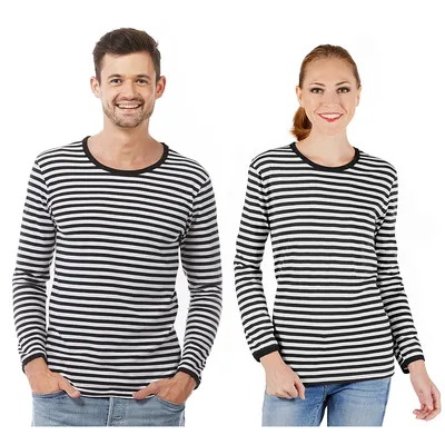 Langärmeliges Ringelshirt Black Stripes unisex Image