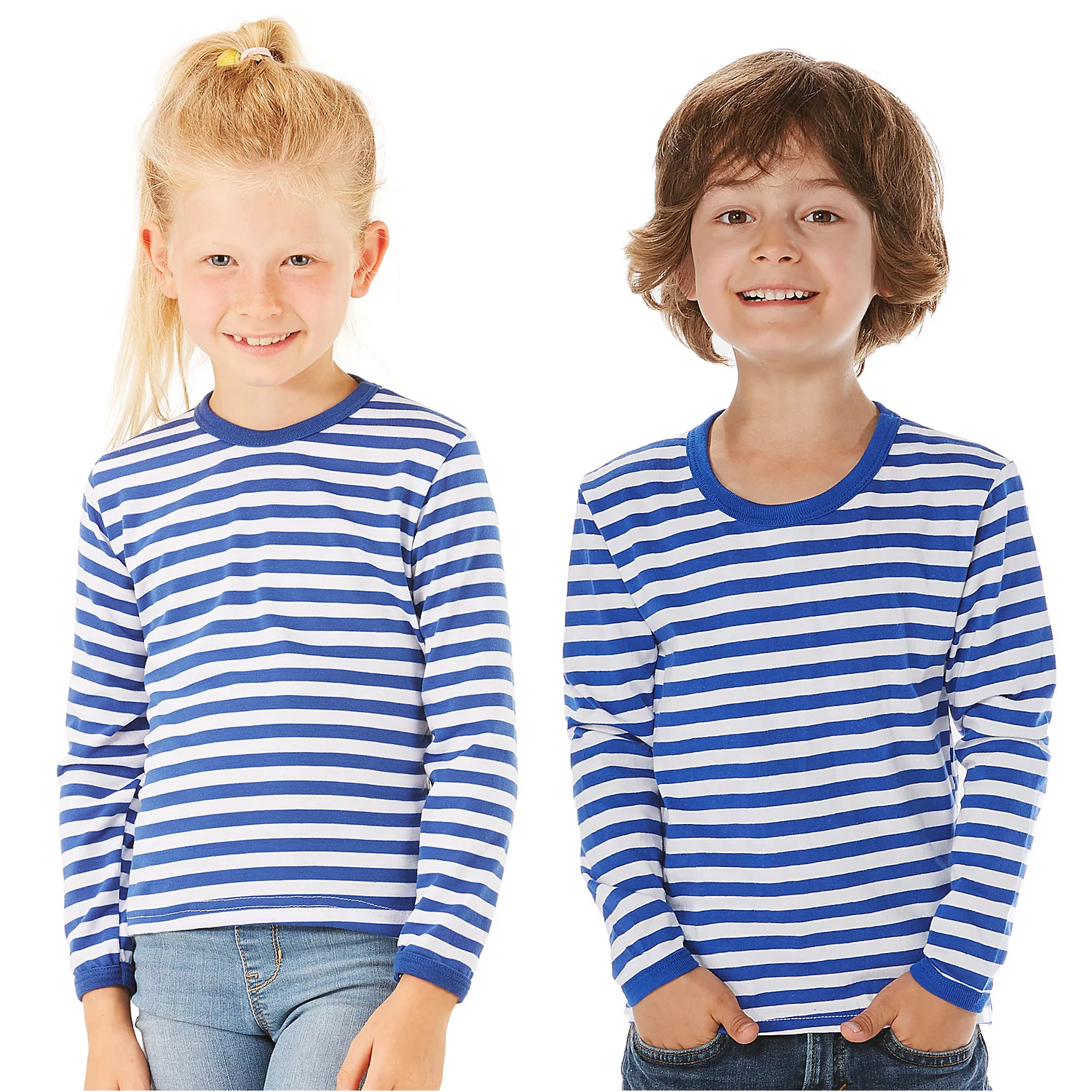 Langärmeliges Ringelshirt Blue Stripes für Kinder Image