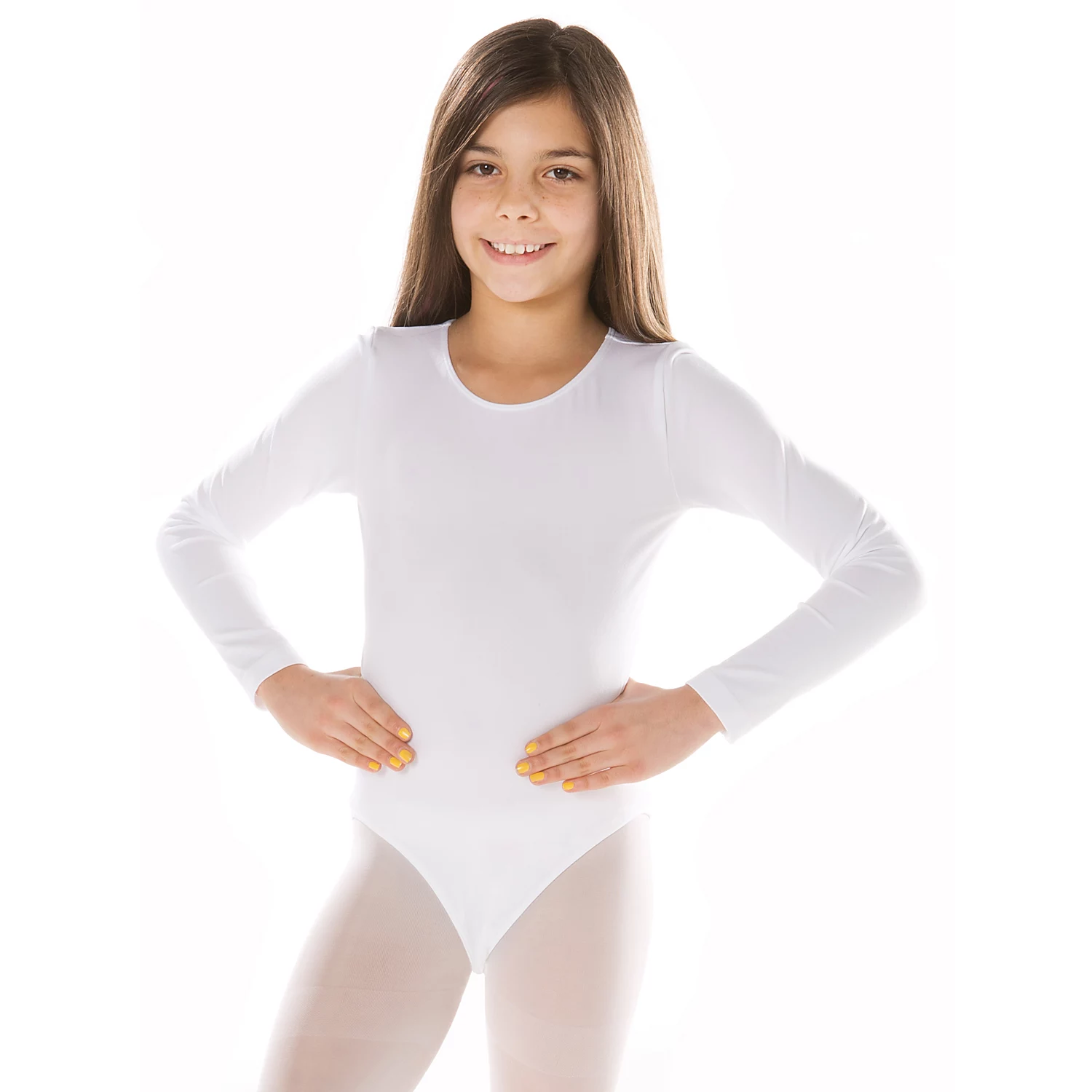 Kinder-Langarmbody, weiß Image