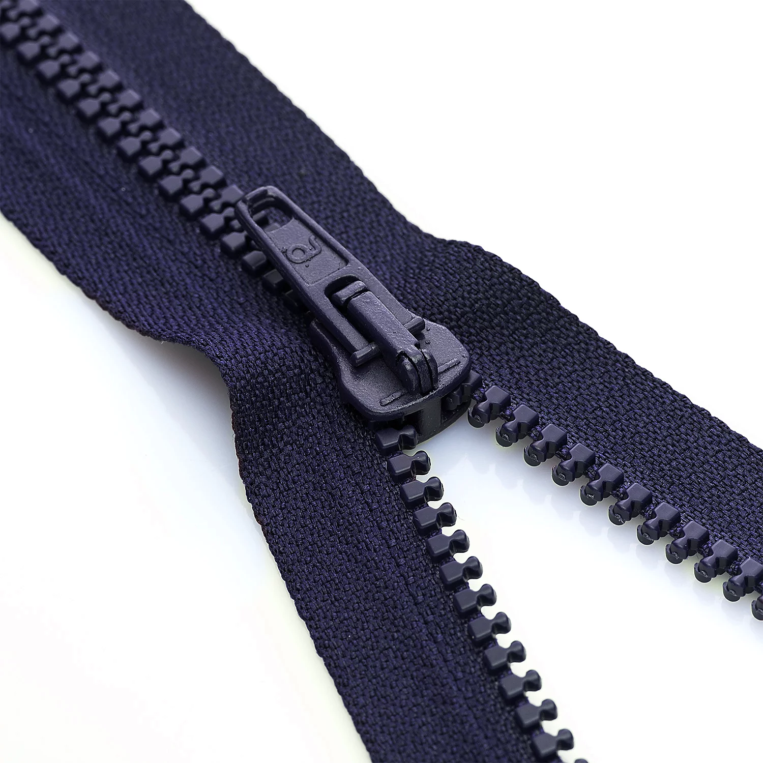buttinette Fermeture à glissière en plastique de 5, 8 mm, bleu marine, séparable