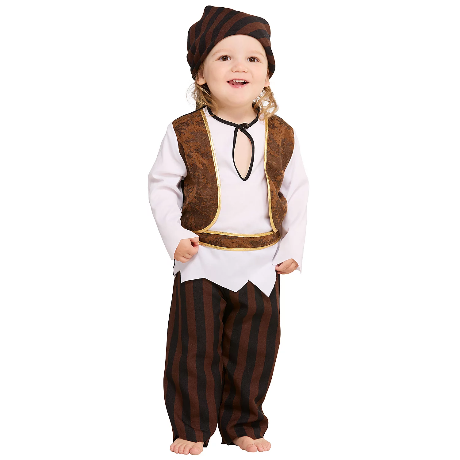 Déguisement de pirate pour petits enfants, marron/noir