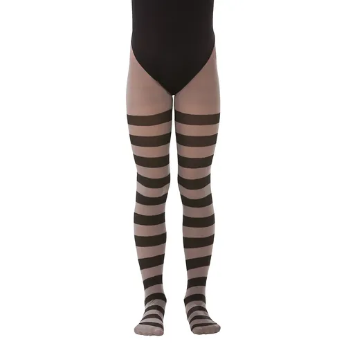 Collants rayés pour enfants, gris/noir