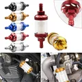 8mm CNC lega di alluminio vetro Moto Gas carburante benzina filtro olio accessori Moto universali per ATV Dirt Pit Bike Motocross