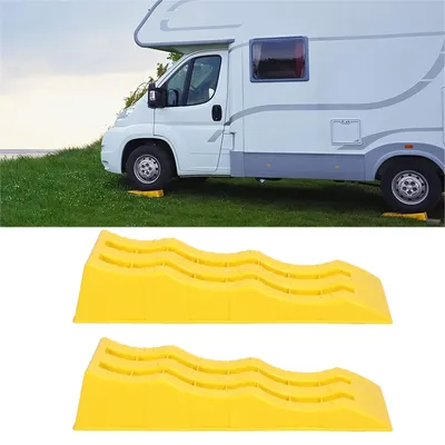 2pcs RV Leveling Ramps 3 Stage Wheel Pad Heavy Duty Wheel Elevated Chock For Stabilizing Uneven