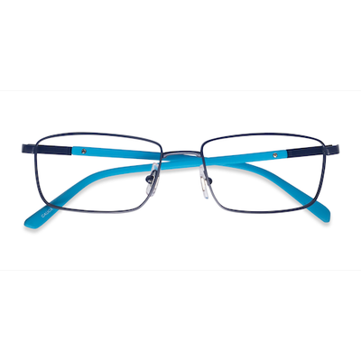 Male s rectangle Matte Blue Metal Prescription eyeglasses - Eyebuydirect s ARNETTE Cauca