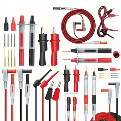 18pcs P1308B Test Lead Kit 4MM Banana Plug To Test Hook Cable Replaceable Multimeter Probe Test Wire Probe Alligator Clip