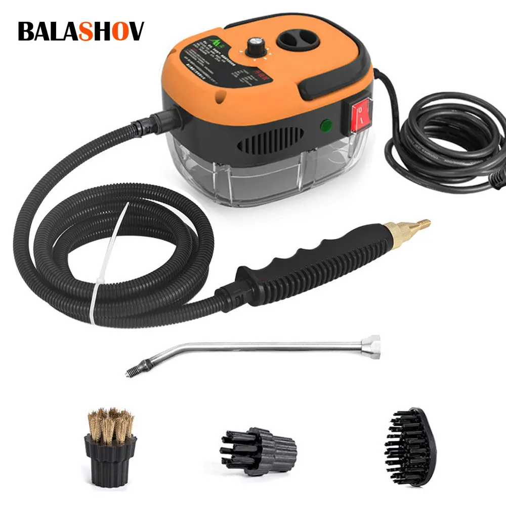 Multifunktionaler Dampfreiniger, tragbar, 110 V/220 V, Hochtemperatur-Dampfreinigung für Klimaanlage, Küchenhaube, Auto Image