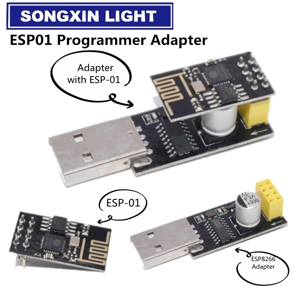 Esp01 programmierer adapter uart ESP-01 adapter esp8266 ch340g usb zu esp8266 serielles drahtloses wifi entwicklungs platinen modul Image