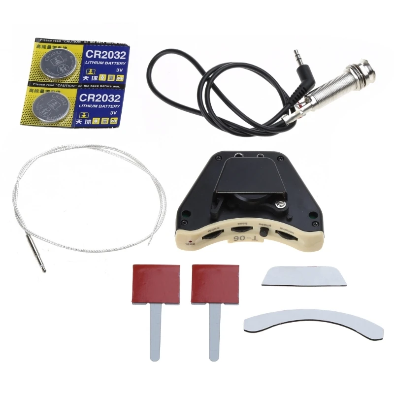 Gitarre Schallloch Pickups mit Mikrofon Equalizer Weiche Piezo Pickup für Akustische Folk Klassische Gitarre Zubehör Kit Image