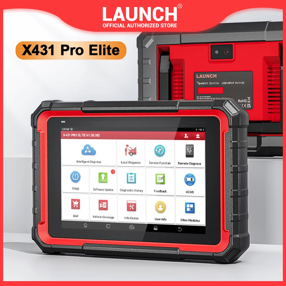 LAUNCH X431 PRO Elite OBD2-Scanner-Scan-Tool mit CANFD DOIP Kfz-Diagnosetool, ECU-Codierung, komplettes System, 37+ Resets, FCA Image