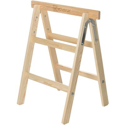 Kadax - Klappbare Trittleiter aus Holz, 54 x 53 x 82 cm, 1 Stück Image