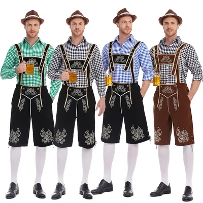 3 teile/satz Deutschland Oktoberfest Kostüm Erwachsene Männer traditionelle bayerische Bier Image
