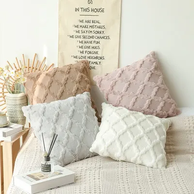 Plüsch Kissen bezug 45x45 für Stuhl Couch Wohnzimmer nordische Kissen bezüge 45x45cm dekorative Image